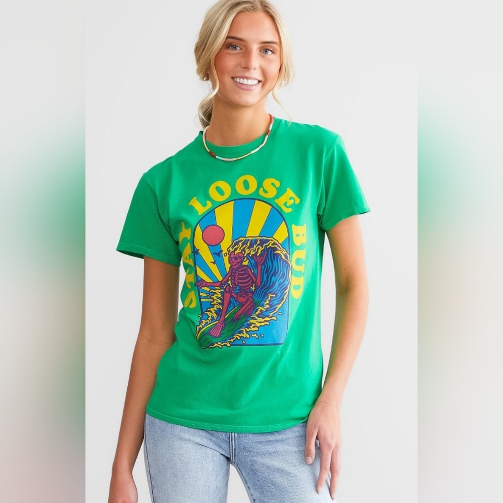 AMERICAN HIGHWAY 'Stay Loose Bud' Graphic T-Shirt, Size Small, NWOT